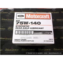 CASE: MOTORCRAFT 75W-140 SYNTHETIC REAR AXLE LUBRICANT 12X MONEY