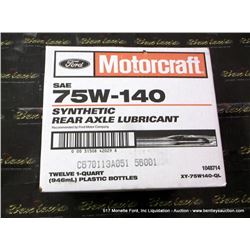 CASE: MOTORCRAFT 75W-140 SYNTHETIC REAR AXLE LUBRICANT 12X MONEY