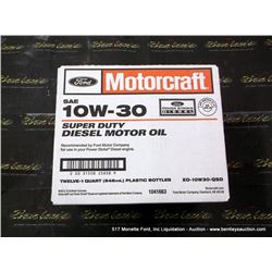 CASE: MOTORCRAFT 10W-30 SUPER DUTY DIESEL MOTOR OIL 12X MONEY