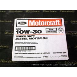 CASE: MOTORCRAFT 10W-30 PREMIUM SYNTHETIC BLEND MOTOR OIL 12X MONEY