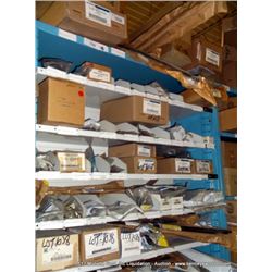 LOT: AUTO PARTS-PANELS, VISORS, HANDLES, HINGES, BUCKELS