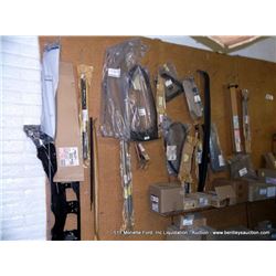 CONTENTS: PEG BOARD & SHELF-BRACKETS, CLIPS, HOSES, WHEELS, SUN ROOFS, PEDAL & BRAKE ASSEMBLY