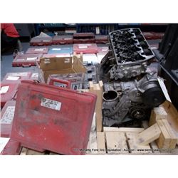 V-8 MOTOR BLOCK W. MISCELLANEOUS