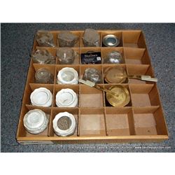BOX: ASSORTED CREAMERS CONTAINERS & STERNO CANS 17X THE MONEY