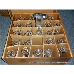 BOX: LIBBEY SOLITAIRE CHAMPAGNE GLASSES 25X THE MONEY