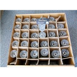 BOX: LIBBEY SOLITAIRE CHAMPAGNE GLASSES 36X MONEY