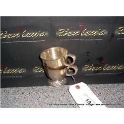 HERITAGE RODGERS BROS SILVER TEA CUPS 2X MONEY