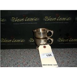 HERITAGE RODGERS BROS SILVER TEA CUPS 2X MONEY