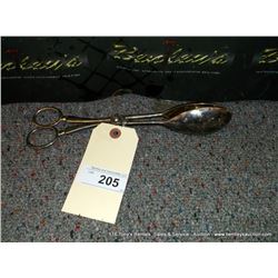 ITALY SILVER PLATED EP ZINC TONGS