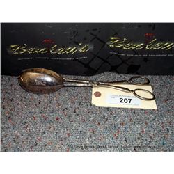 ITALY SILVER PLATED EP ZINC TONGS