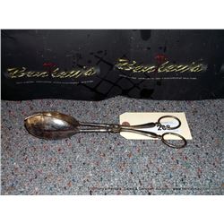 ITALY SILVER PLATED EP ZINC TONGS