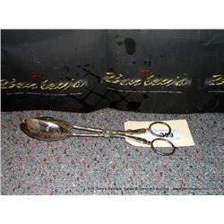 ITALY SILVER PLATED EP ZINC TONGS