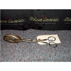 ITALY SILVER PLATED EP ZINC TONGS