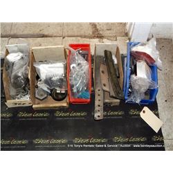 SHELF: MISCELLANEOUS HARDWARE: BRACKETS, LENS, BOLTS 5X MONEY