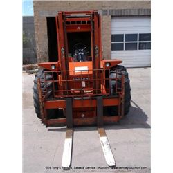 K-D MANITOU 1992 T602TC-D 6000 LBS CAPACITY FORKLIFT SERIAL # T6020736 & 47128, 1 KEY