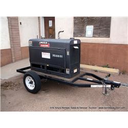 LINCOLN CLASSIC 300D TRAILER MOUNTED WELDER, 410 HOURS SERIAL # C1080200343