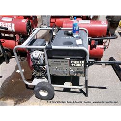 PORTER CABLE GX620 10,000 WATT GAS POWERED ELECTRIC GENERATOR, 797 HOURS