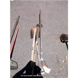 GARDEN TOOLS-HOE, SHOVEL, MOP HANDLE, AXE HANDLE 4X MONEY