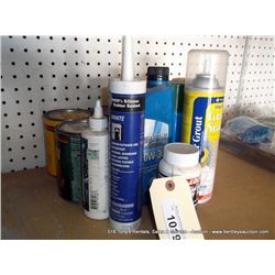 LOT: MISCELLANEOUS-CAULKING, SEALER, OIL