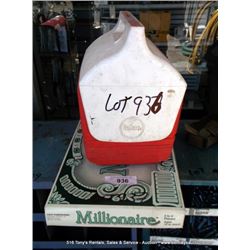 MILLIONAIRE BOARD GAME/IGLOO COOLER 2X MONEY