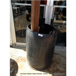 BARREL: MISCELLANEOUS WOOD, HANGERS, ROPE