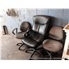 Image 1 : LOT:  3 CASTERED OFFICE CHAIRS IN BACK SHOP