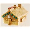 Image 1 : 14K Gold Pearl & Red Ruby Music Box Pendant