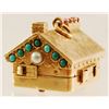 Image 3 : 14K Gold Pearl & Red Ruby Music Box Pendant