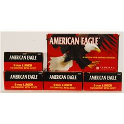 250 Rounds American Eagle 9MM Luger Ammo