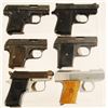 Image 1 : Collection of 6 Vintage .25 Caliber Pistols