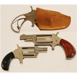 3 North American Arms .22 Mini Revolvers