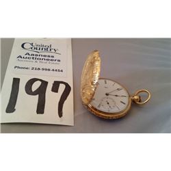 Lady Elgin 12 Jewel w/18 Karat Gold Case