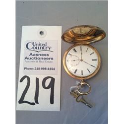 Case W. I. Tobias 18K Keywind Pocket Watch