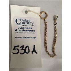 Elegant Gold Pocket Watch Fob Chain