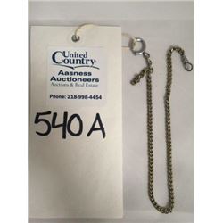 White Gold Watch Fob Chain