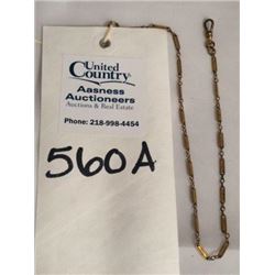 Elegant Gold Watch Fob Chain