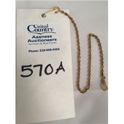 Gold Watch Fob Chain