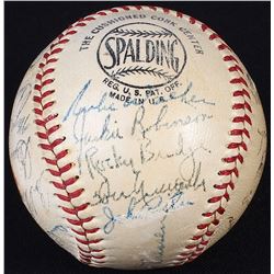 1951 Dodgers Team Signed ONL Baseball by (27) with Roy Campanella, Jackie Robinson, Ralph Branca, Pr