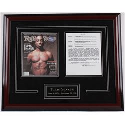 Tupac Shakur Signed 22x26 Custom Framed Display With Original Contract (JSA LOA & COA)
