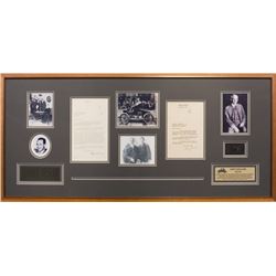 Henry Ford & Edsel Ford Ultra Rare Signed Document Collectible Display Custom Framed Piece (PSA LOA)