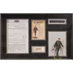 Johnny Cash Signed Original Concert Agreement Custom Framed 18" x 27" Piece (PSA COA)