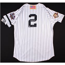 Derek Jeter Signed Yankees Authentic Majestic Jersey with 2001 World Series & American League 100 Se