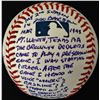 Image 2 : Carl Erskine Signed OML "How I Met Jackie Robinson" Story Ball with Extensive Inscription (Stallard 