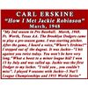 Image 5 : Carl Erskine Signed OML "How I Met Jackie Robinson" Story Ball with Extensive Inscription (Stallard 