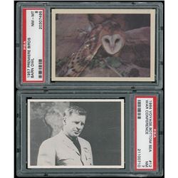 Lot of (2) PSA Graded Trading Cards with 1964 Voyage to the Bottom of the Sea #12 War Conference (PS