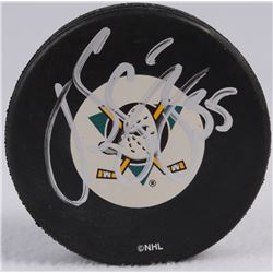 Jean-Sebastien Giguere Signed Ducks Logo Hockey Puck (JSA Hologram)
