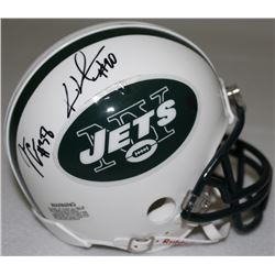 Jets Mini-Helmet Signed by (4) with Vladimir Ducasse, Joe McKnight, Kyle Wilson (JSA COA)