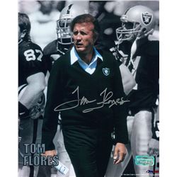 Tom Flores Signed Raiders 8x10 Photo (Radtke COA)