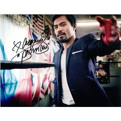 Manny Pacquiao Signed 11x14 Photo Inscribed "Pacman" (Pacquiao COA)