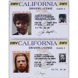 Jules Winnfield & Vincent Vega "Pulp Fiction" Drivers License Movie Prop Replicas